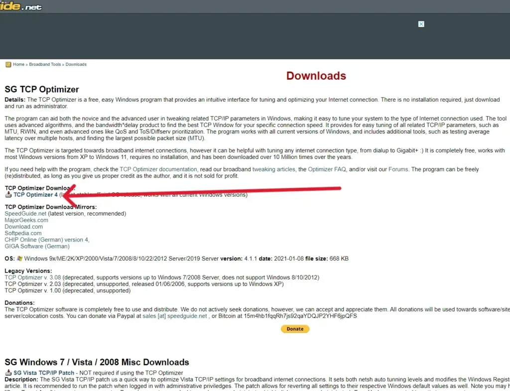 خطوات تنزيل وتثبيت TCP Optimizer خطوات تنزيل وتثبيت TCP Optimizer