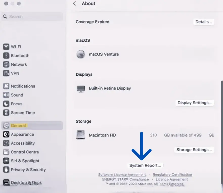 Screenshot 2024-10-08 150426 النقر على تقرير النظام