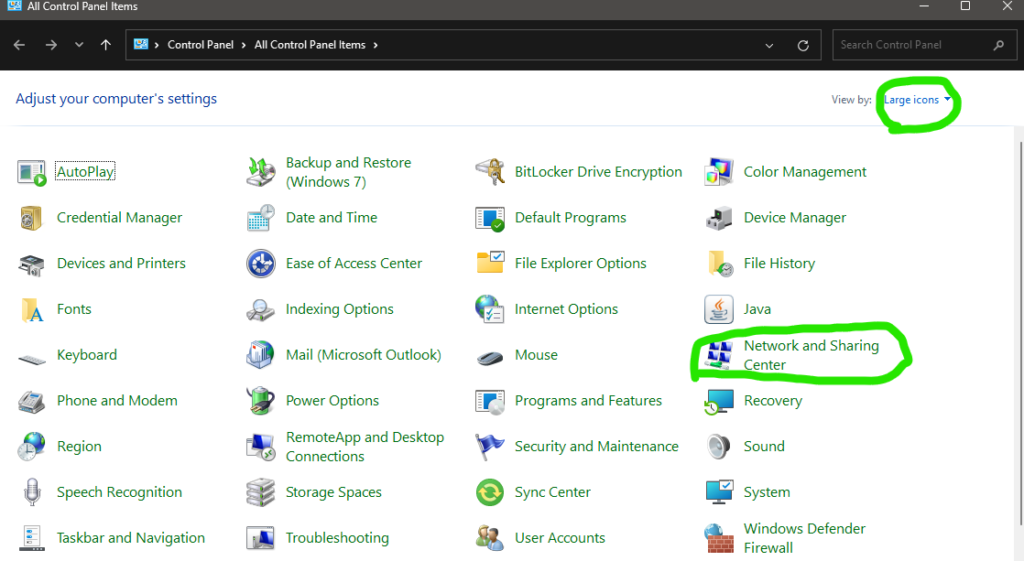 Adjust Network Settings