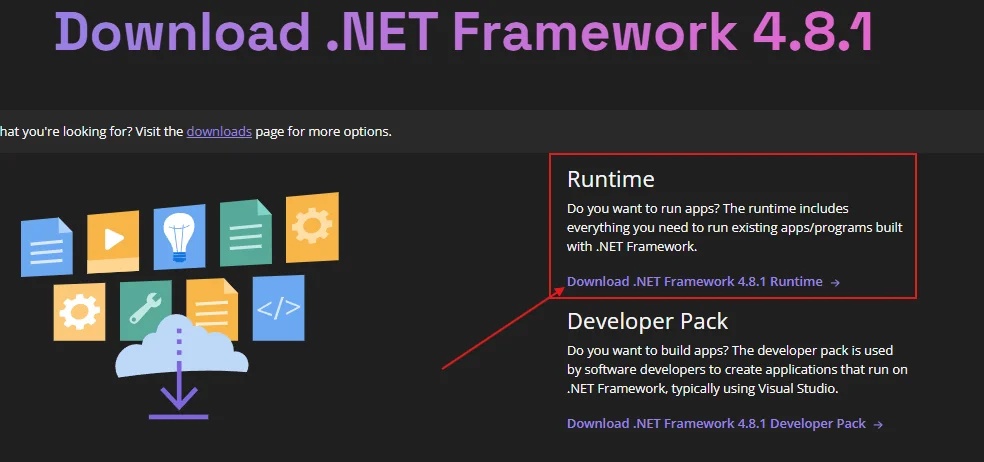 تنزيل أحدث إصدار من .NET Framework